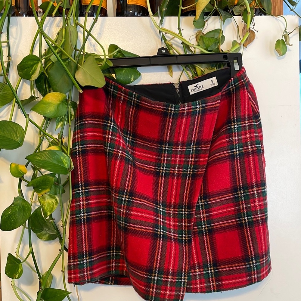 Red Plaid School Girl Skirt